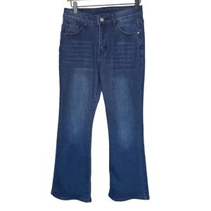 Tokyo Milano Flare Jeans Women 28x29‎ Blue Fleece Premium Denim Lux Gorpcore